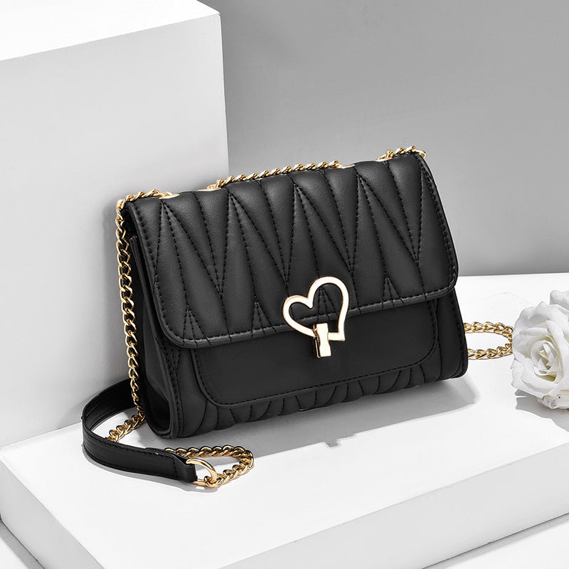 Heart-Lock Mini Crossbody Bag