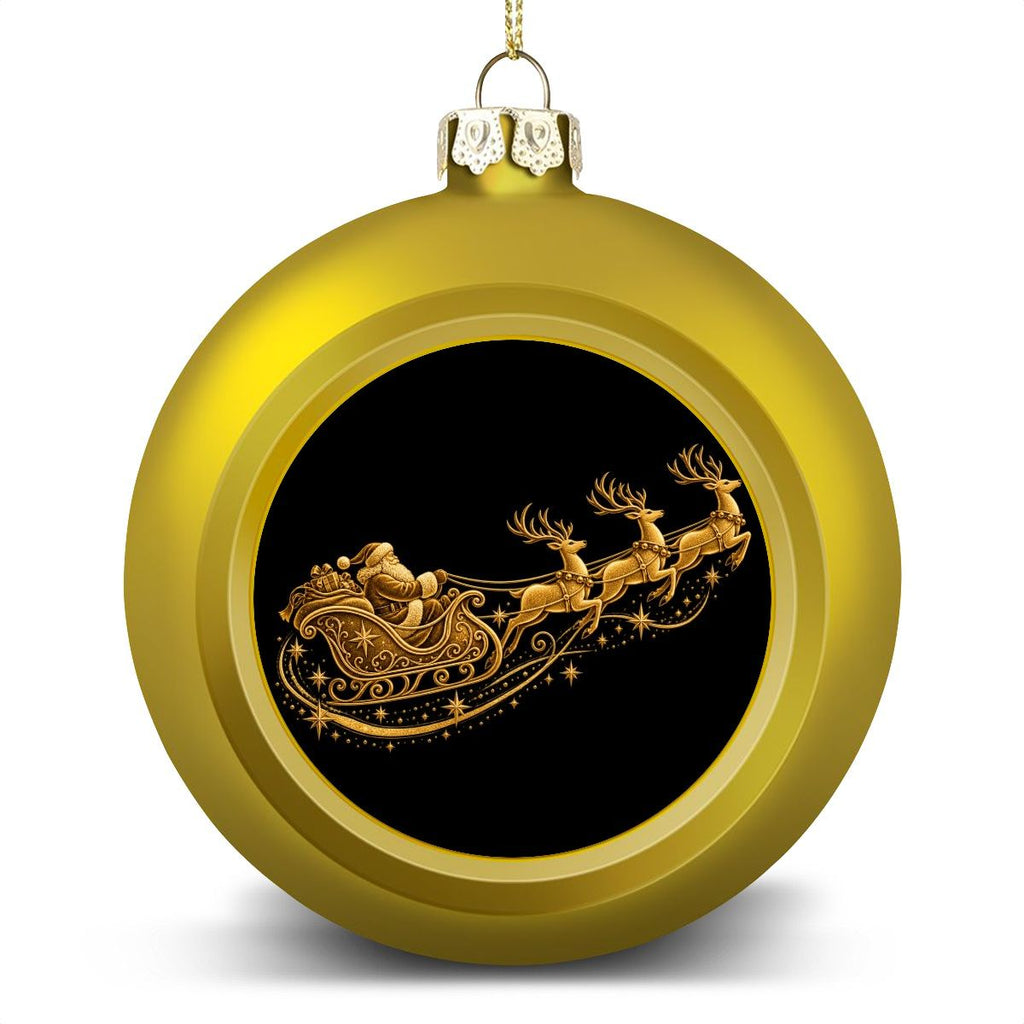 Pexlerian Christmas Ball Ornament – Santa In Flight