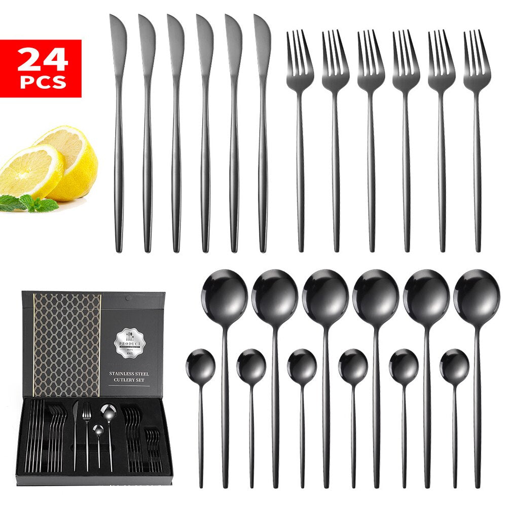 24-Piece Stainless Steel Cutlery Gift Set