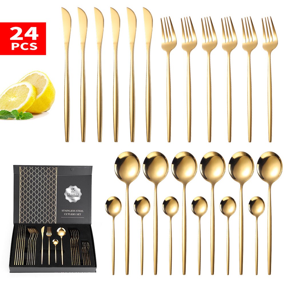 24-Piece Stainless Steel Cutlery Gift Set