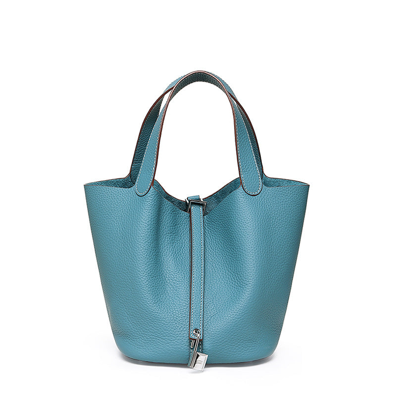 Top-Grain Cowhide Bucket Bag