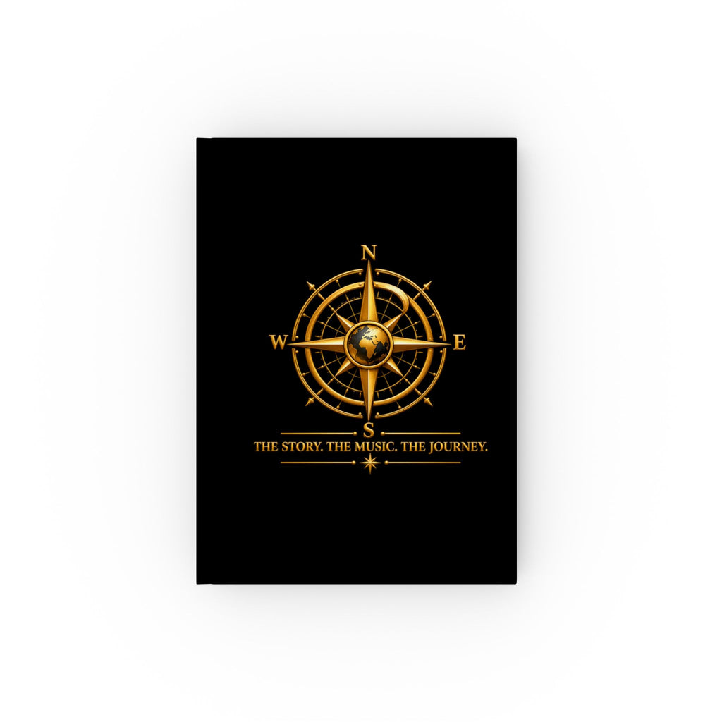 Pexlerian Gold Compass  Hardback Journal - "The Story. The Music. The Journey."