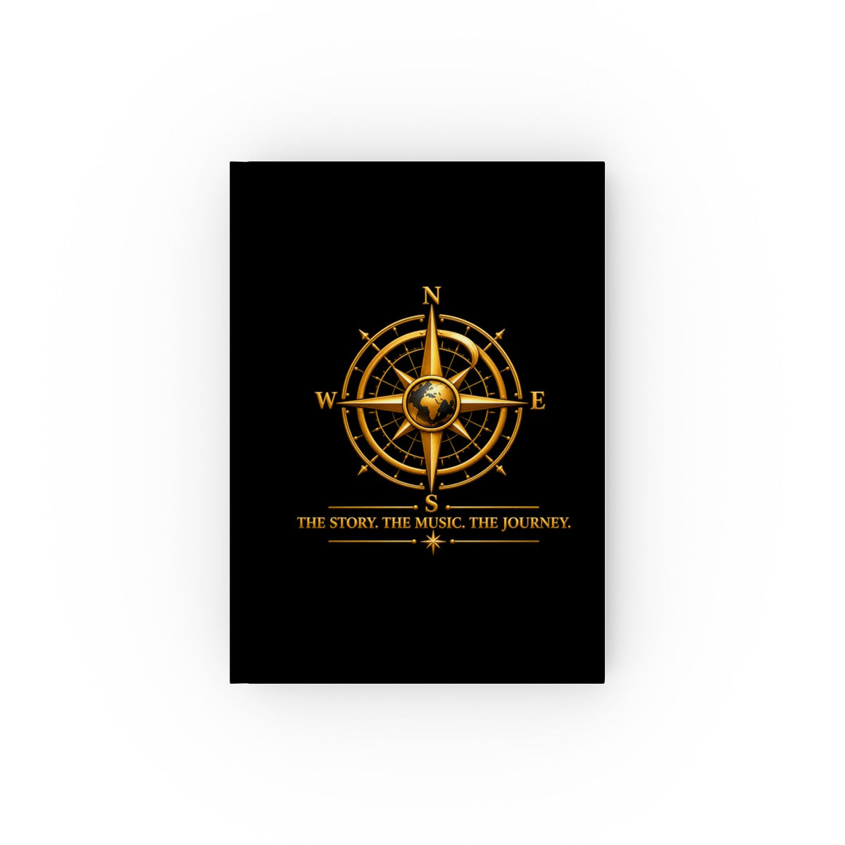 Pexlerian Gold Compass  Hardback Journal - "The Story. The Music. The Journey."