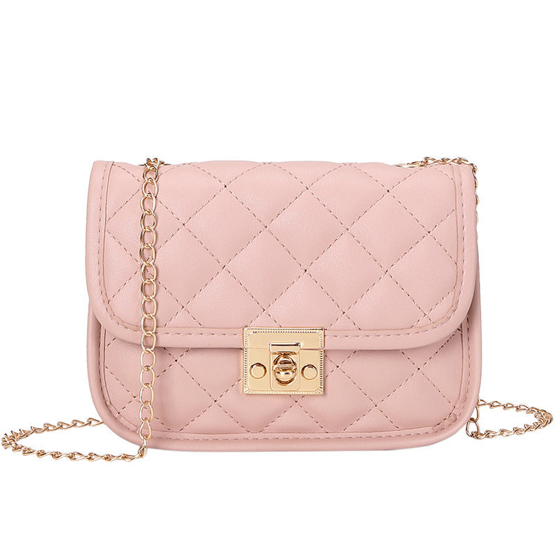 Diamond-Grid Mini Crossbody Bag