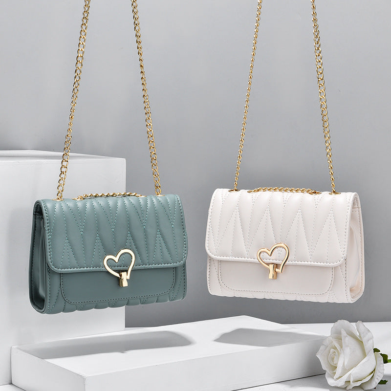 Heart-Lock Mini Crossbody Bag