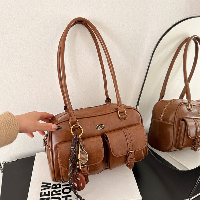 Retro Boston Shoulder Bag
