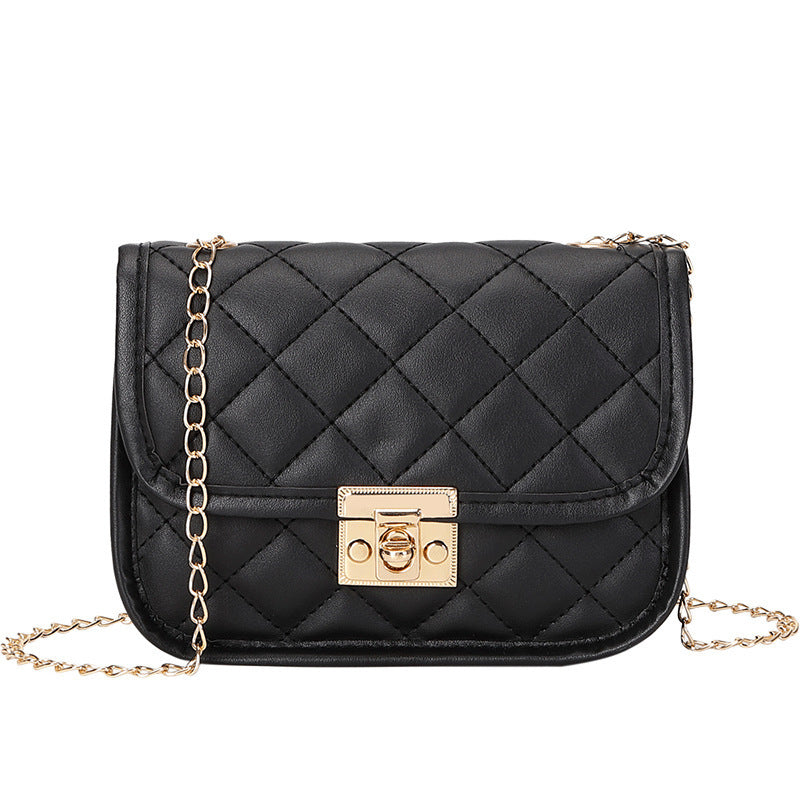 Diamond-Grid Mini Crossbody Bag