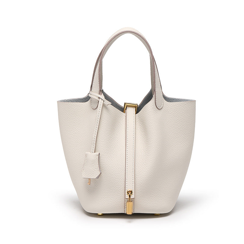 Top-Grain Cowhide Bucket Bag