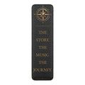 Pexlerian Gold Compass Leather Bookmark - Black