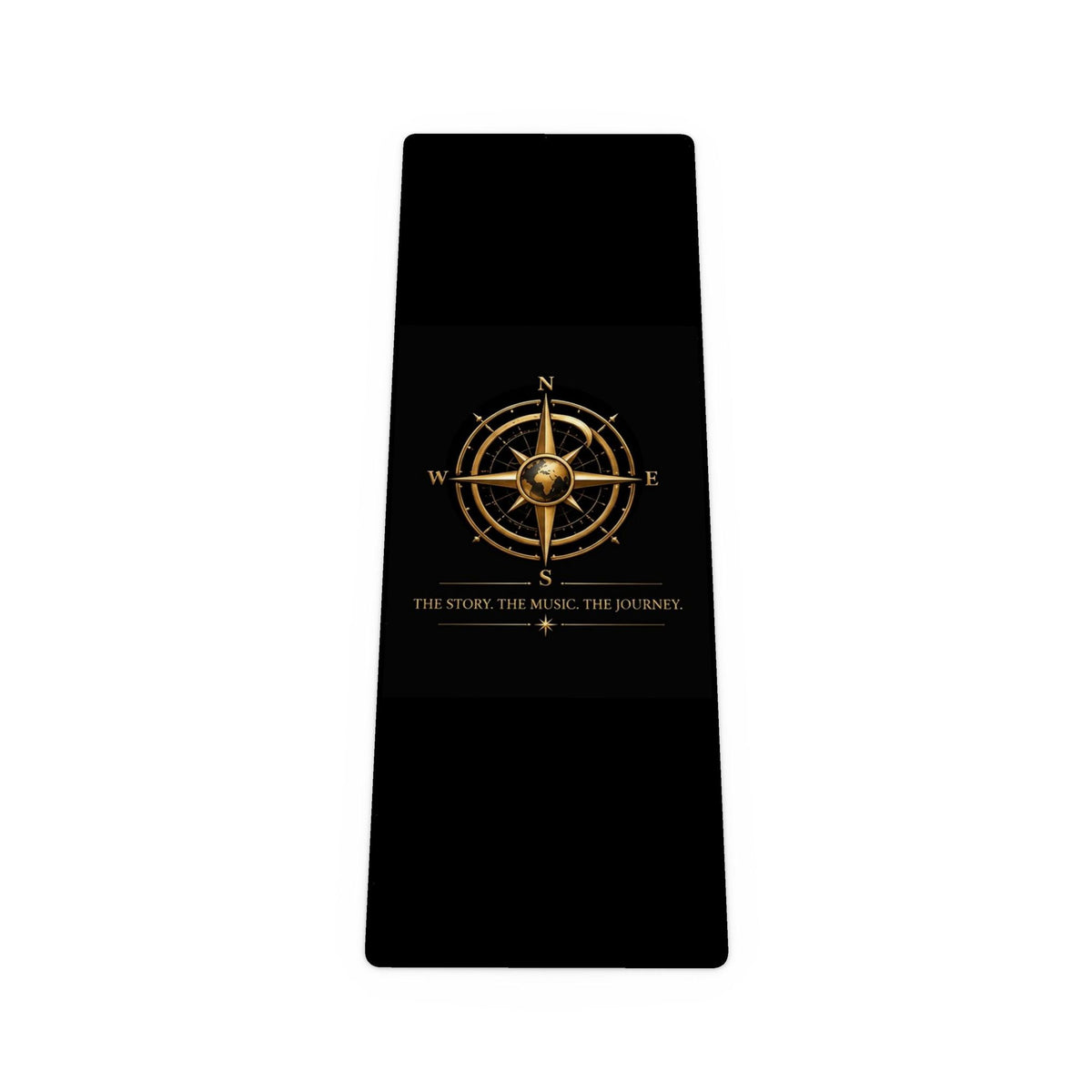 Pexlerian Gold Compass Yoga Mat - Black