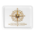 Pexlerian Gold Compass Serving Trays - White