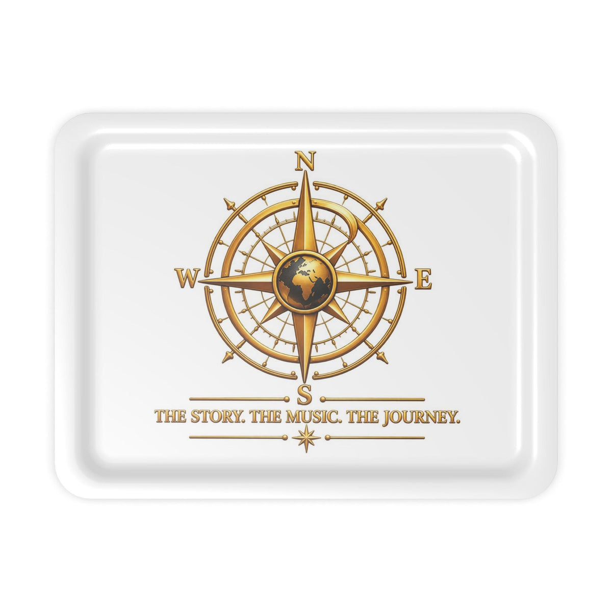 Pexlerian Gold Compass Serving Trays - White