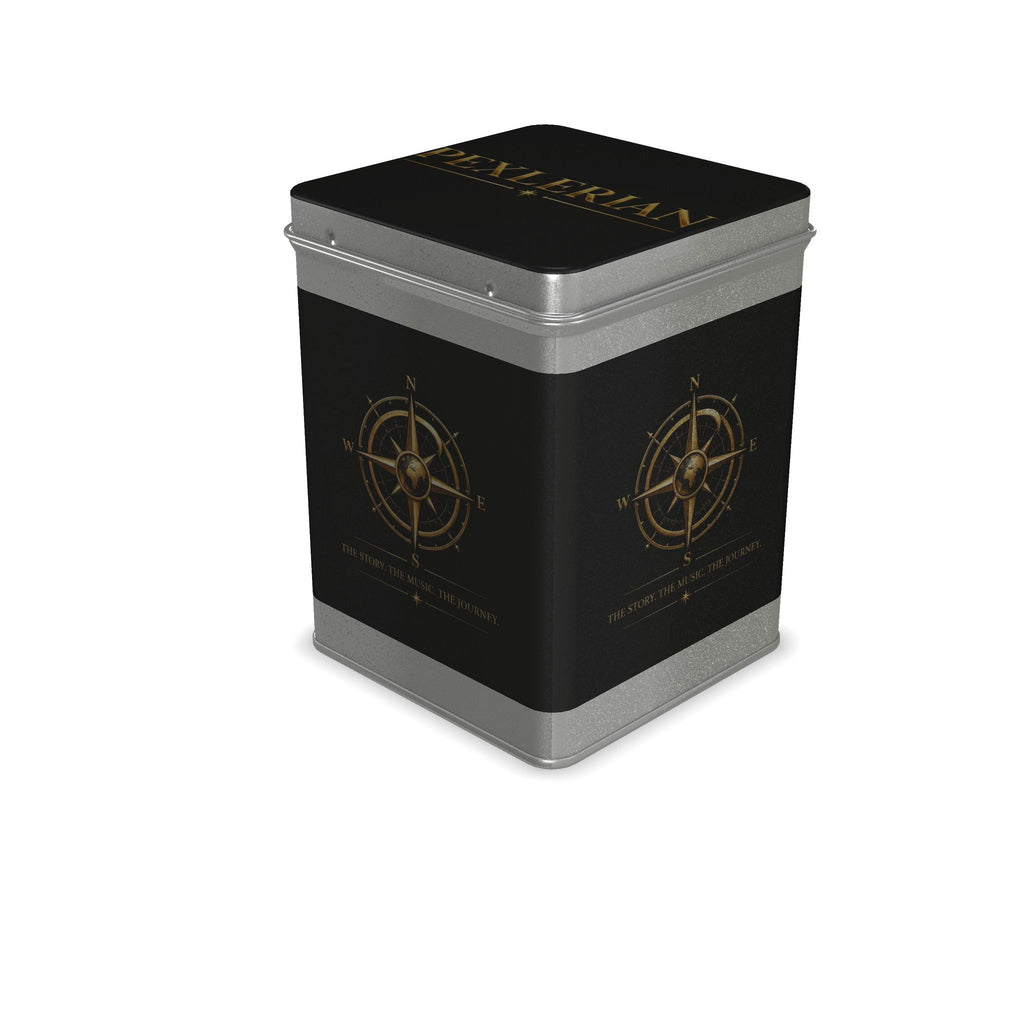 Pexlerian Gold Compass Tea Caddy