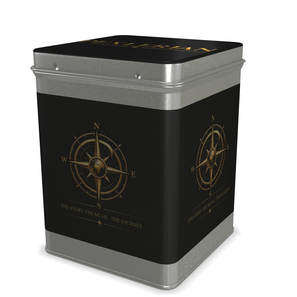 Pexlerian Gold Compass Tea Caddy