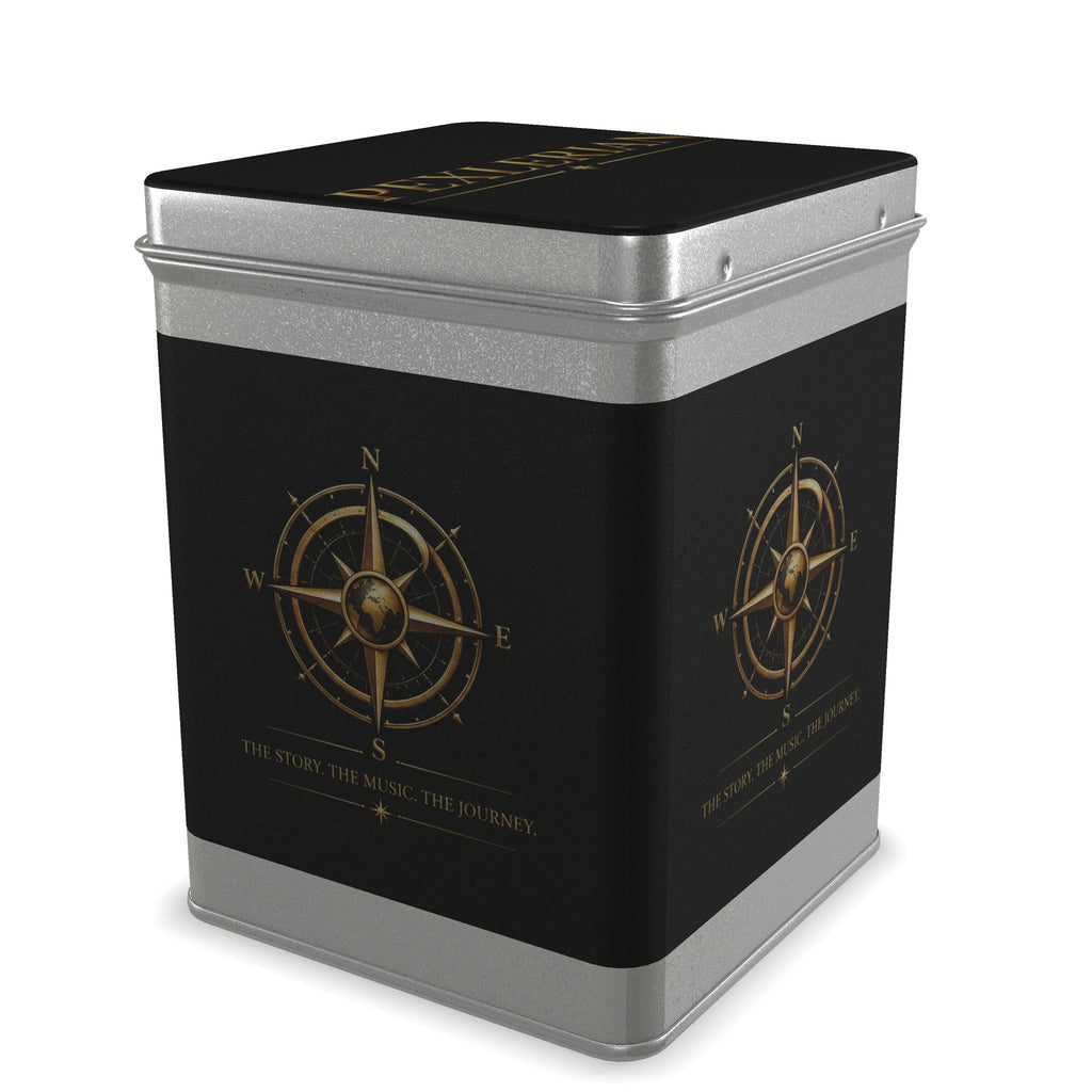 Pexlerian Gold Compass Tea Caddy