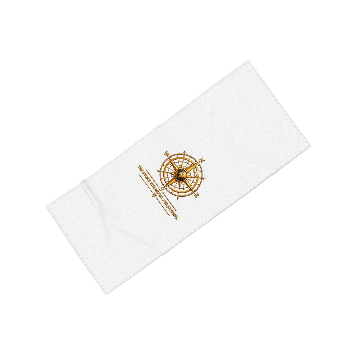 Pexlerian Gold Compass Towel -White
