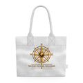 Pexlerian Gold Compass Tote – White