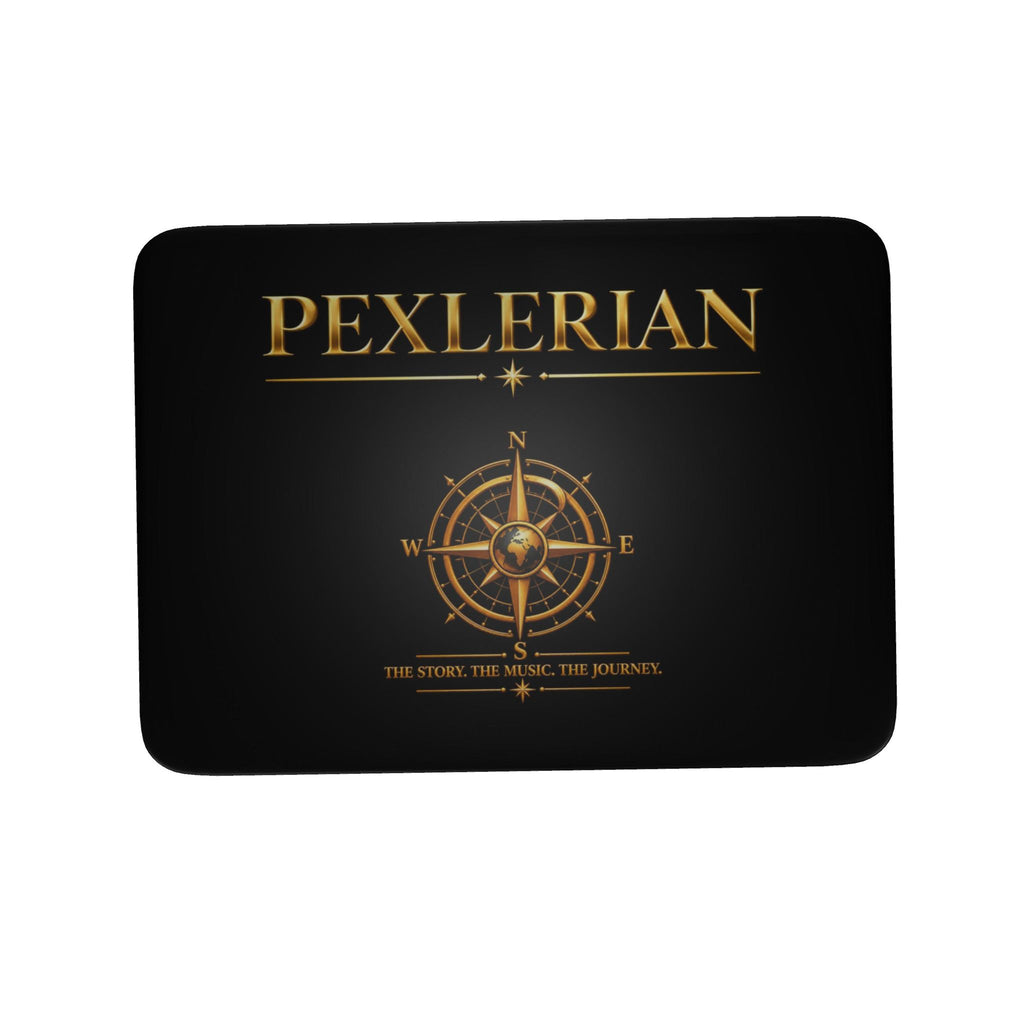 Pexlerian Gold Compass Round Shot Glasses – Black – Set of 4
