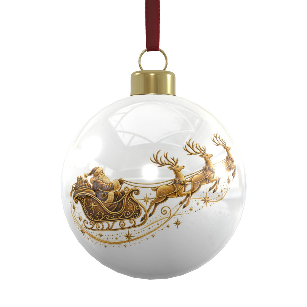 Pexlerian Gold Bone China Christmas Baubles