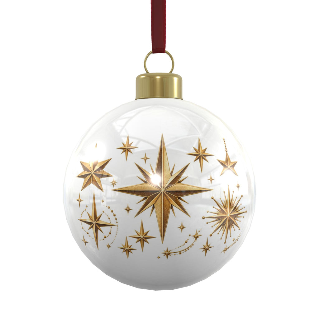 Pexlerian Gold Bone China Christmas Baubles