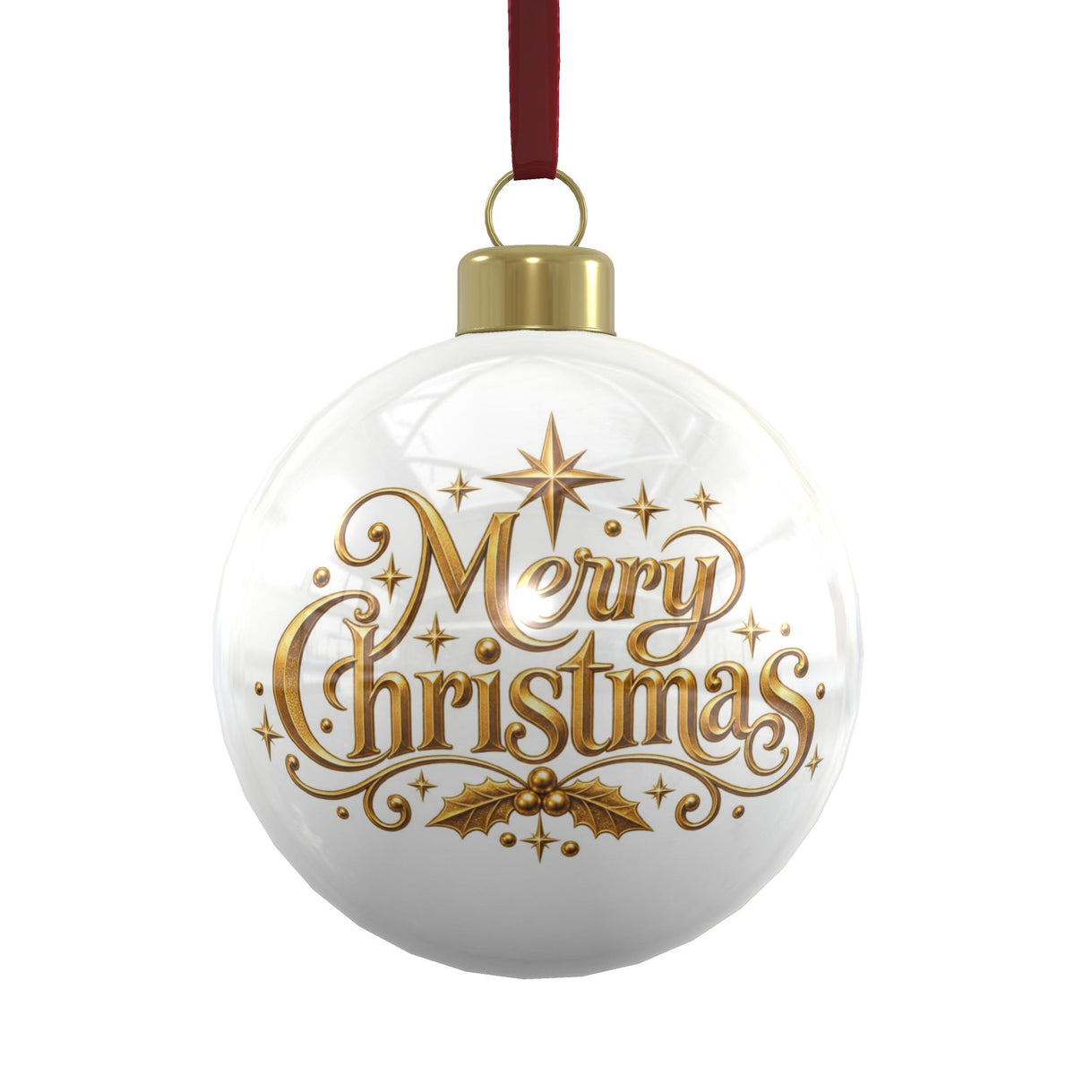 Pexlerian Gold Bone China Christmas Baubles