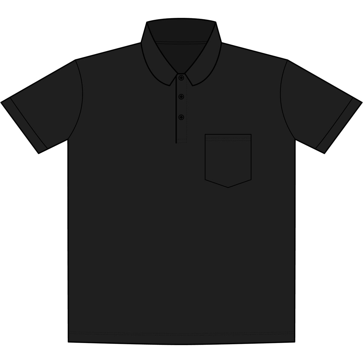 Pexlerian Signature Pique Pocket Polo — Embroidered Gold Crest Chest