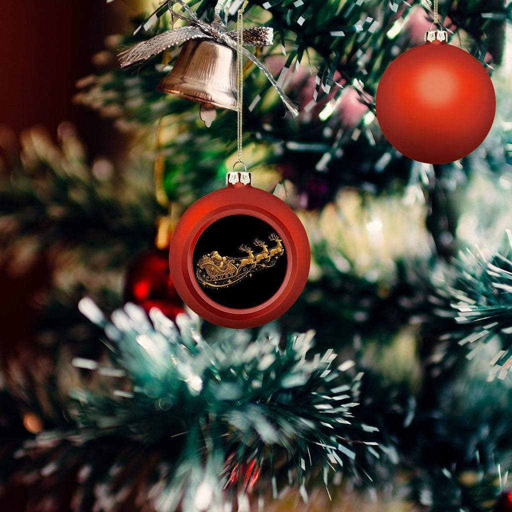 Pexlerian Christmas Ball Ornament – Santa In Flight