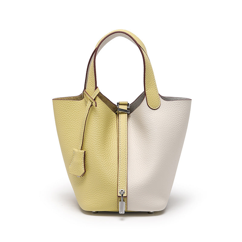 Top-Grain Cowhide Bucket Bag