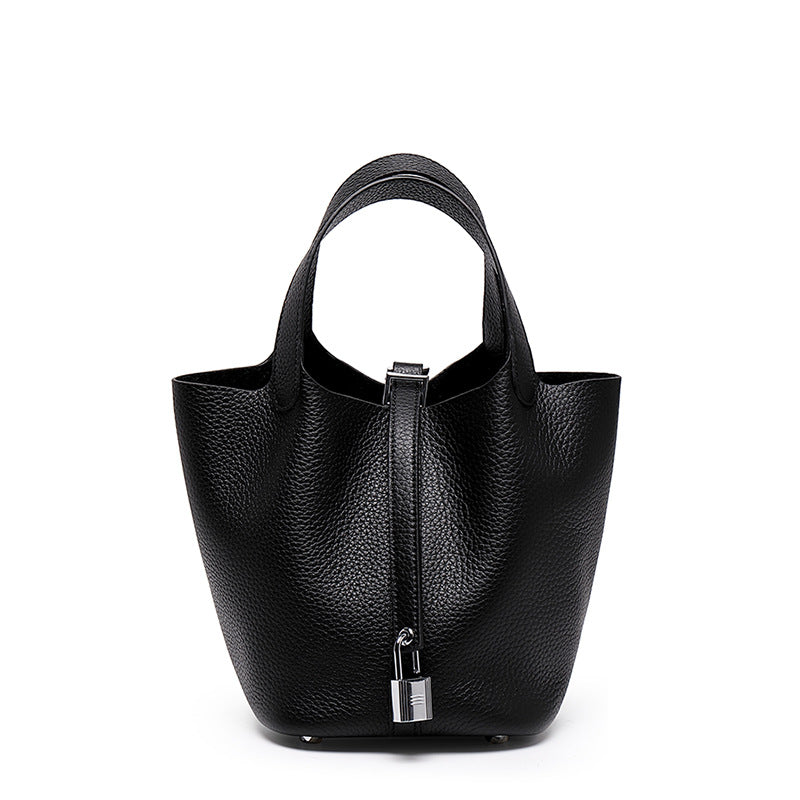Top-Grain Cowhide Bucket Bag