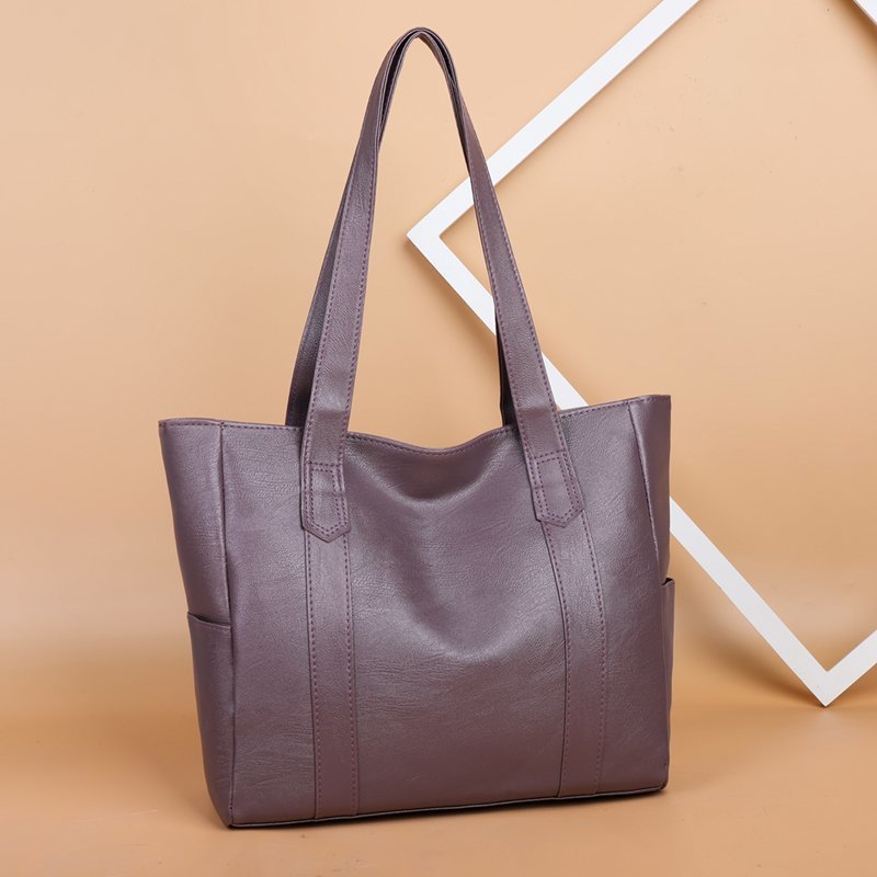 Large PU Leather Shoulder Tote Bag