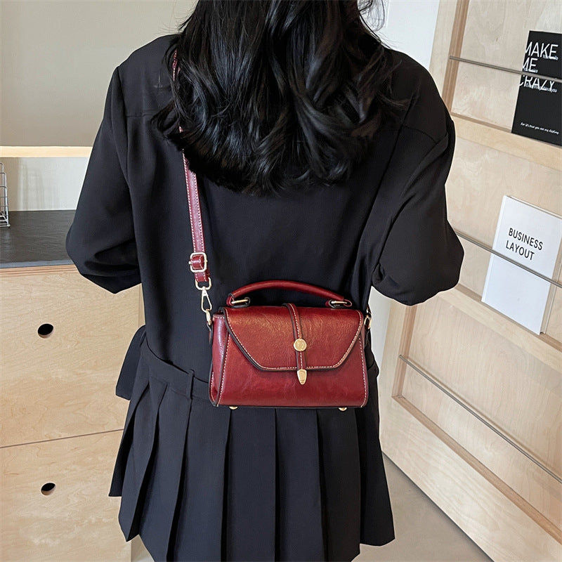 Square PU Leather Crossbody Bag