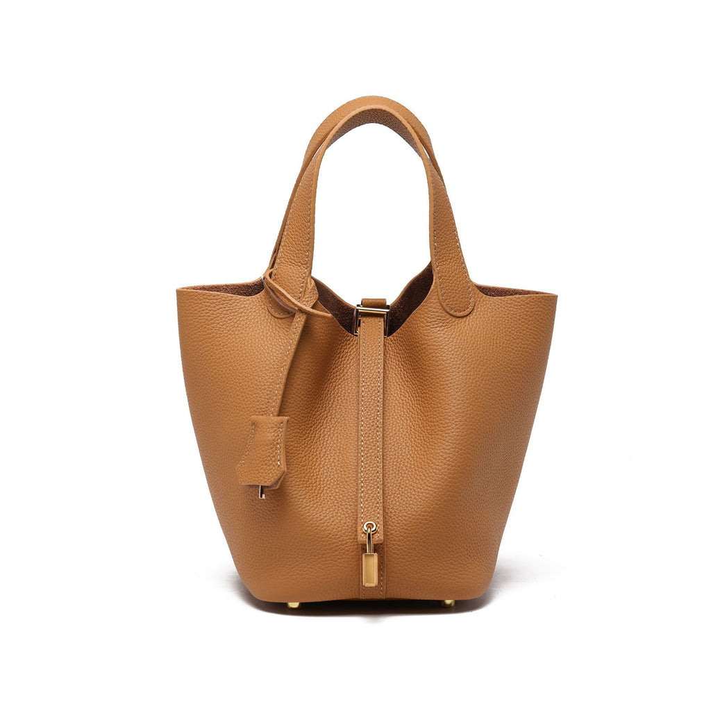 Top-Grain Cowhide Bucket Bag
