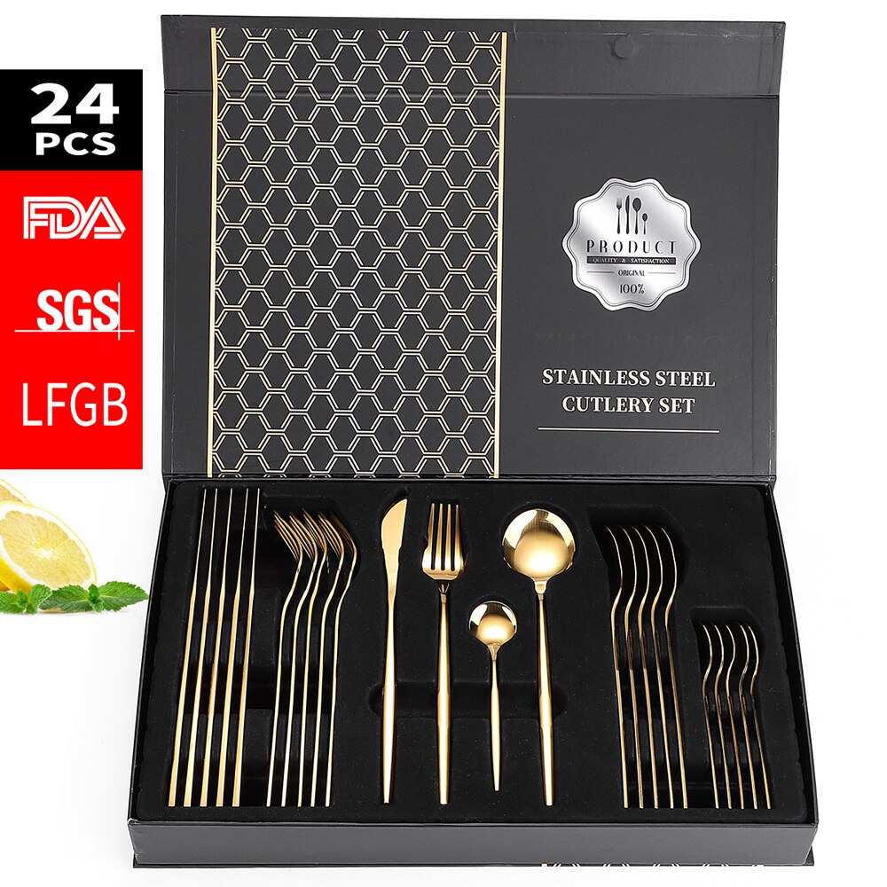24-Piece Stainless Steel Cutlery Gift Set