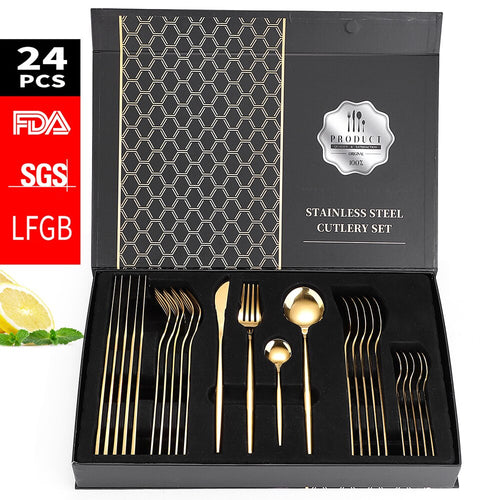 24-Piece Stainless Steel Cutlery Gift Set