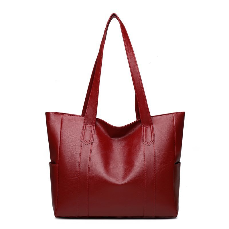Large PU Leather Shoulder Tote Bag