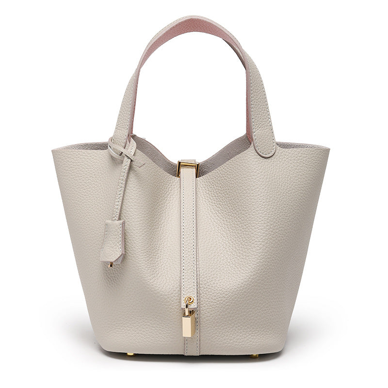 Top-Grain Cowhide Bucket Bag