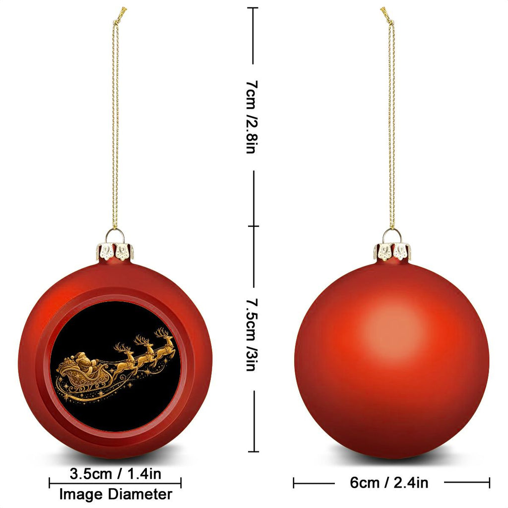 Pexlerian Christmas Ball Ornament – Santa In Flight