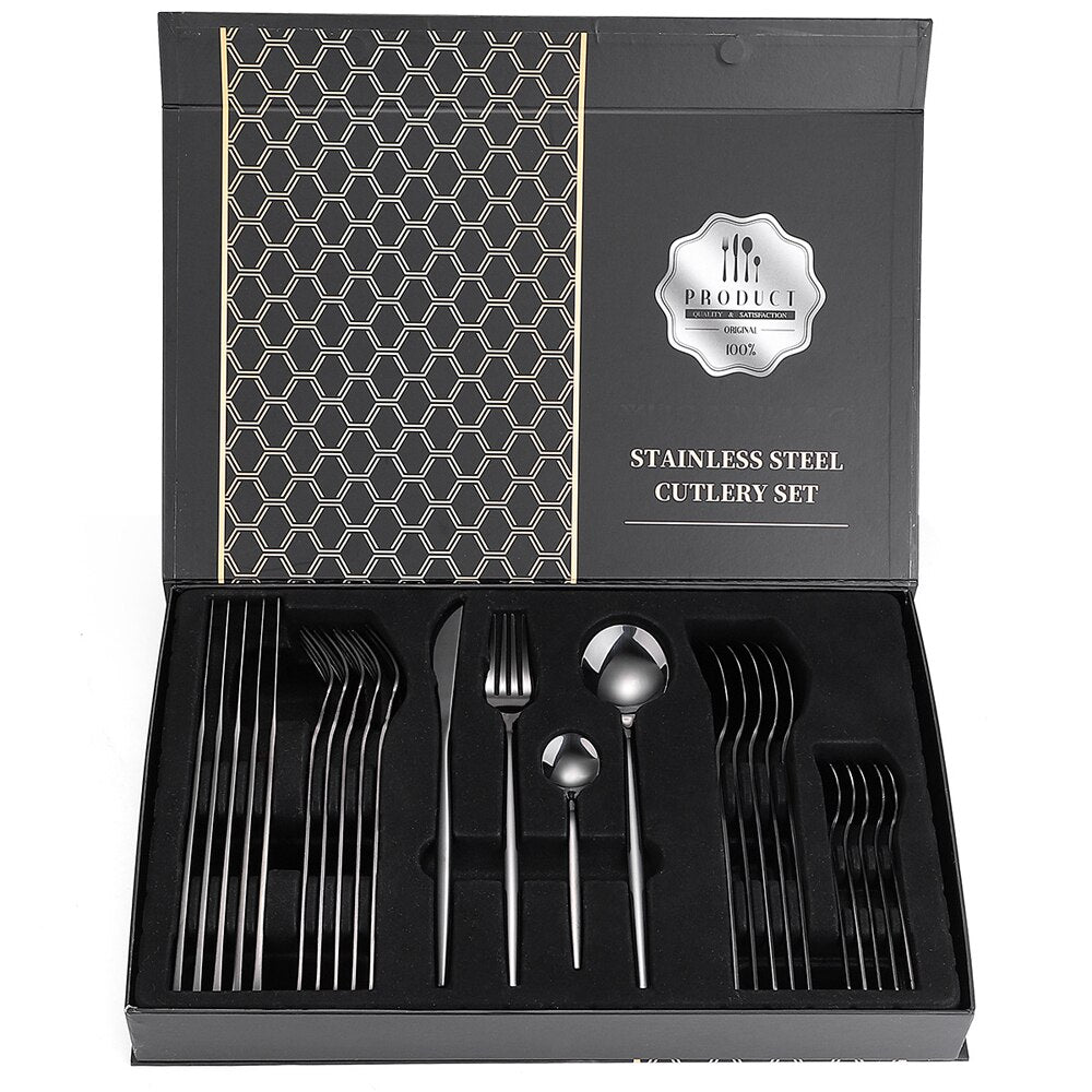 24-Piece Stainless Steel Cutlery Gift Set
