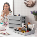 Make-Up Organiser with 3 Drawers & 9 Compartments