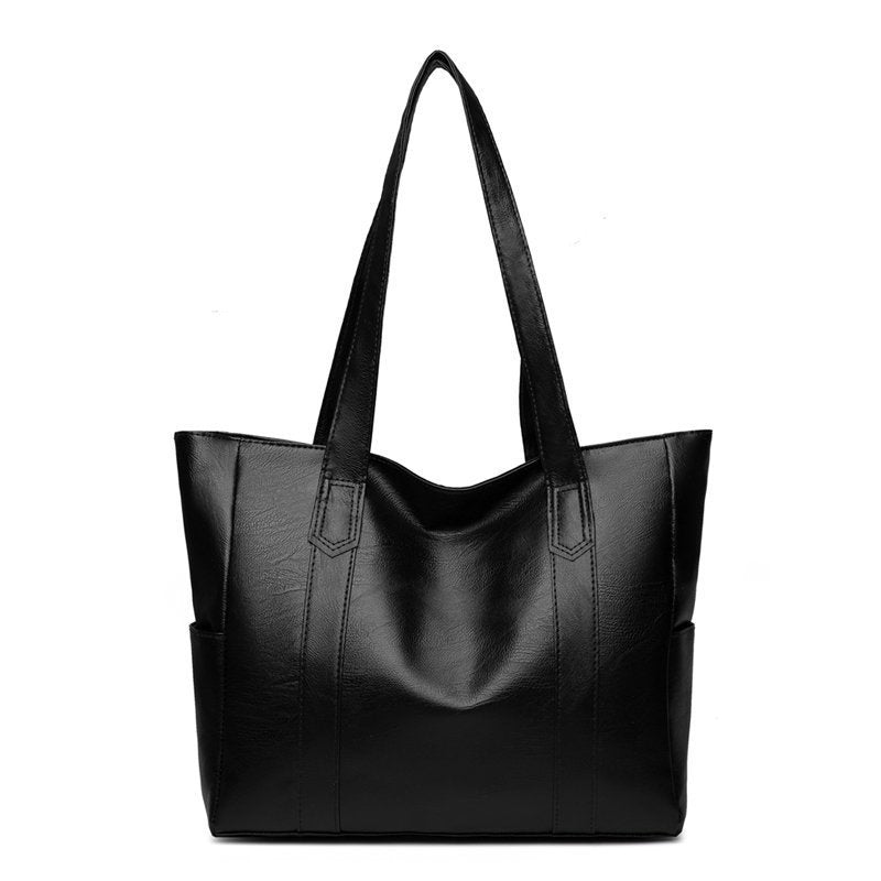 Large PU Leather Shoulder Tote Bag