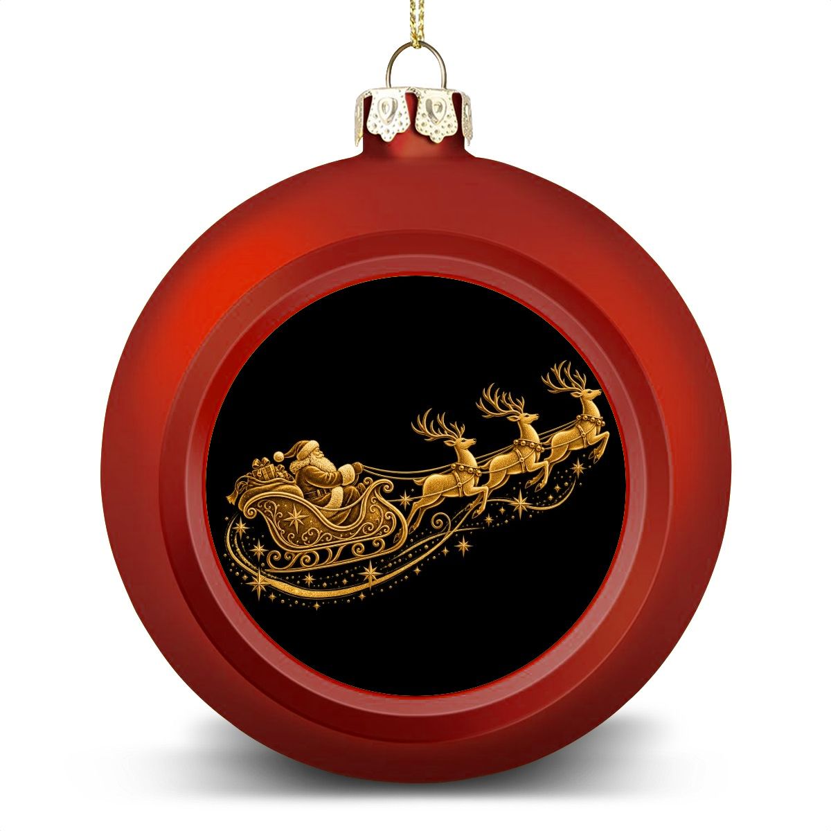 Pexlerian Christmas Ball Ornament – Santa In Flight