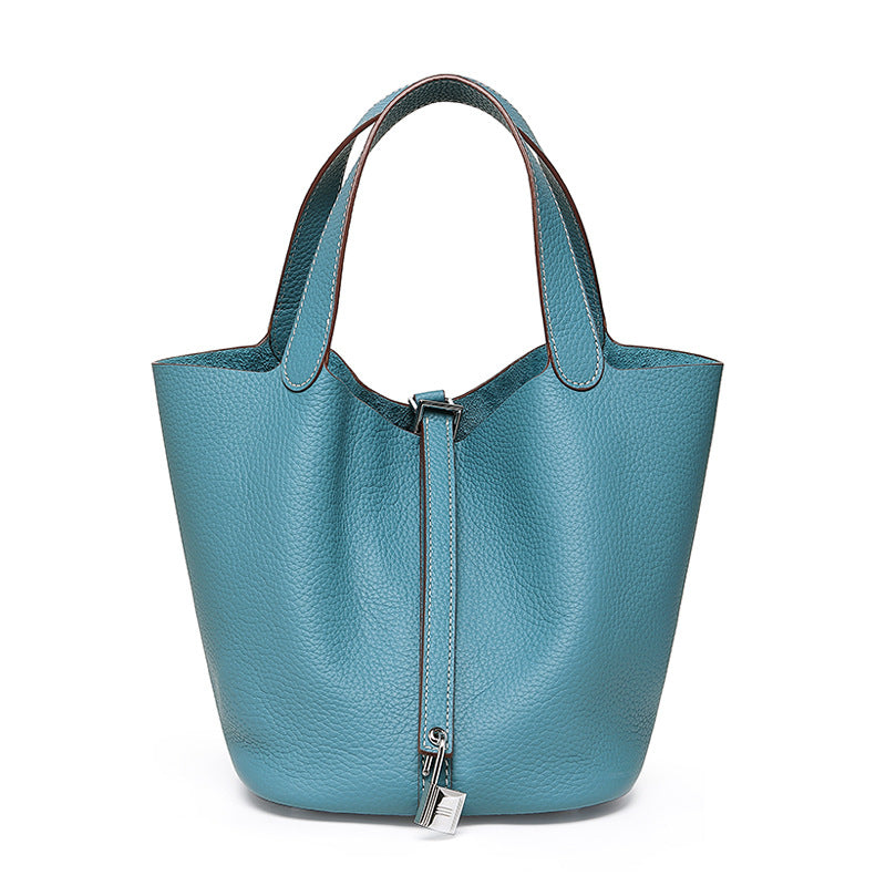 Top-Grain Cowhide Bucket Bag