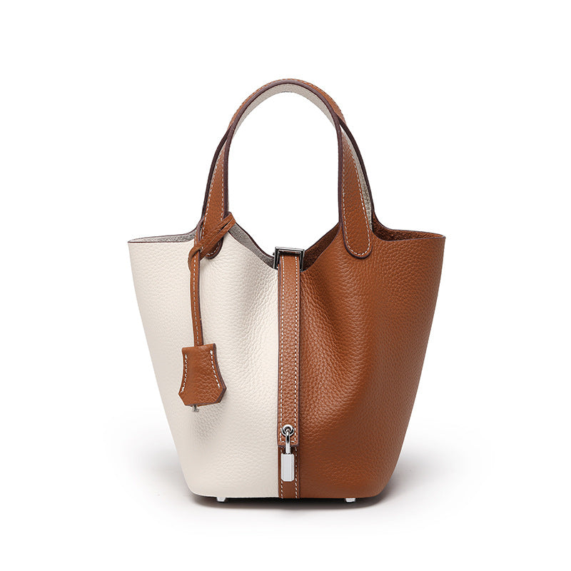 Top-Grain Cowhide Bucket Bag