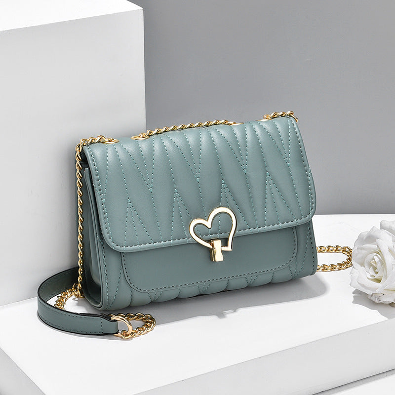 Heart-Lock Mini Crossbody Bag