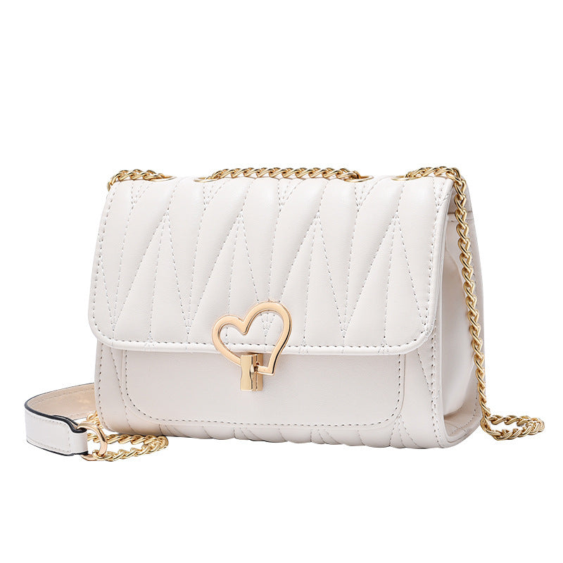 Heart-Lock Mini Crossbody Bag