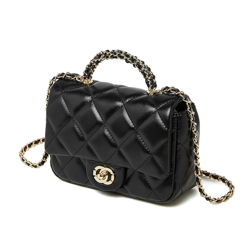 Quilted Leather Chain Handbag