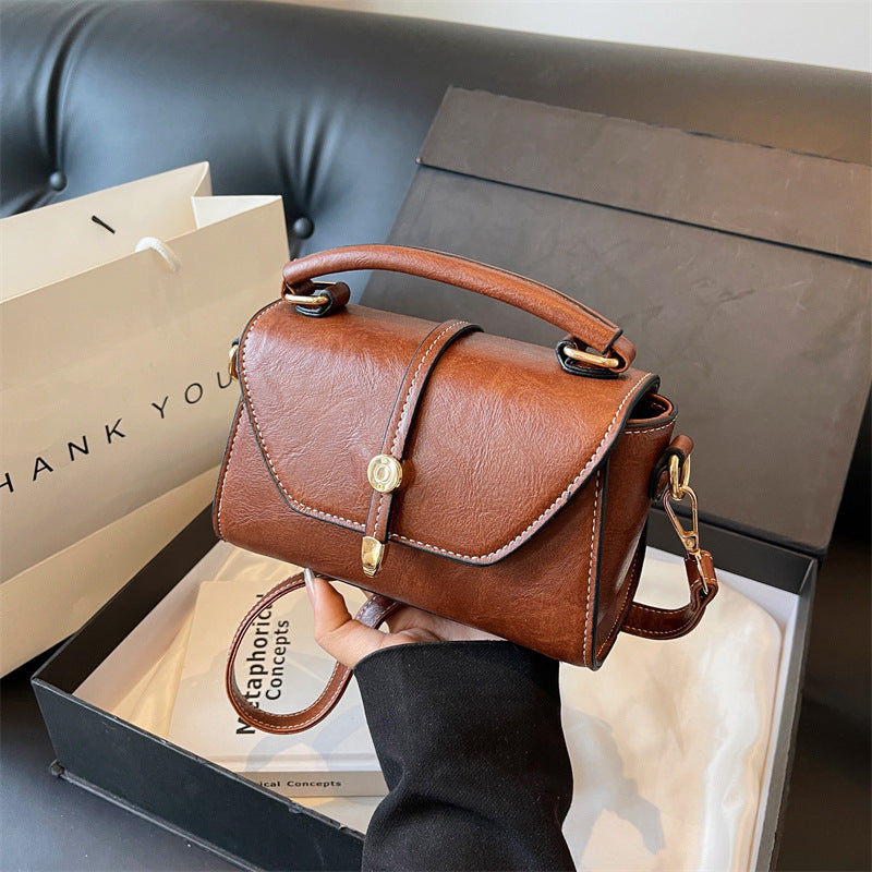 Square PU Leather Crossbody Bag