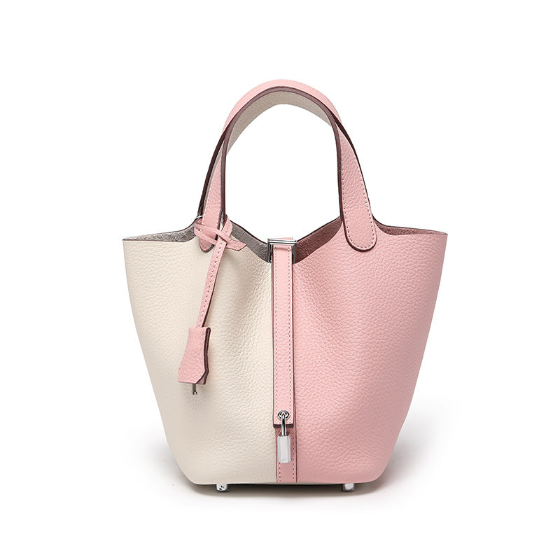 Top-Grain Cowhide Bucket Bag