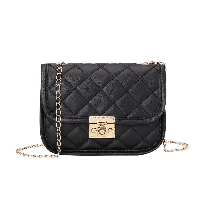 Diamond-Grid Mini Crossbody Bag