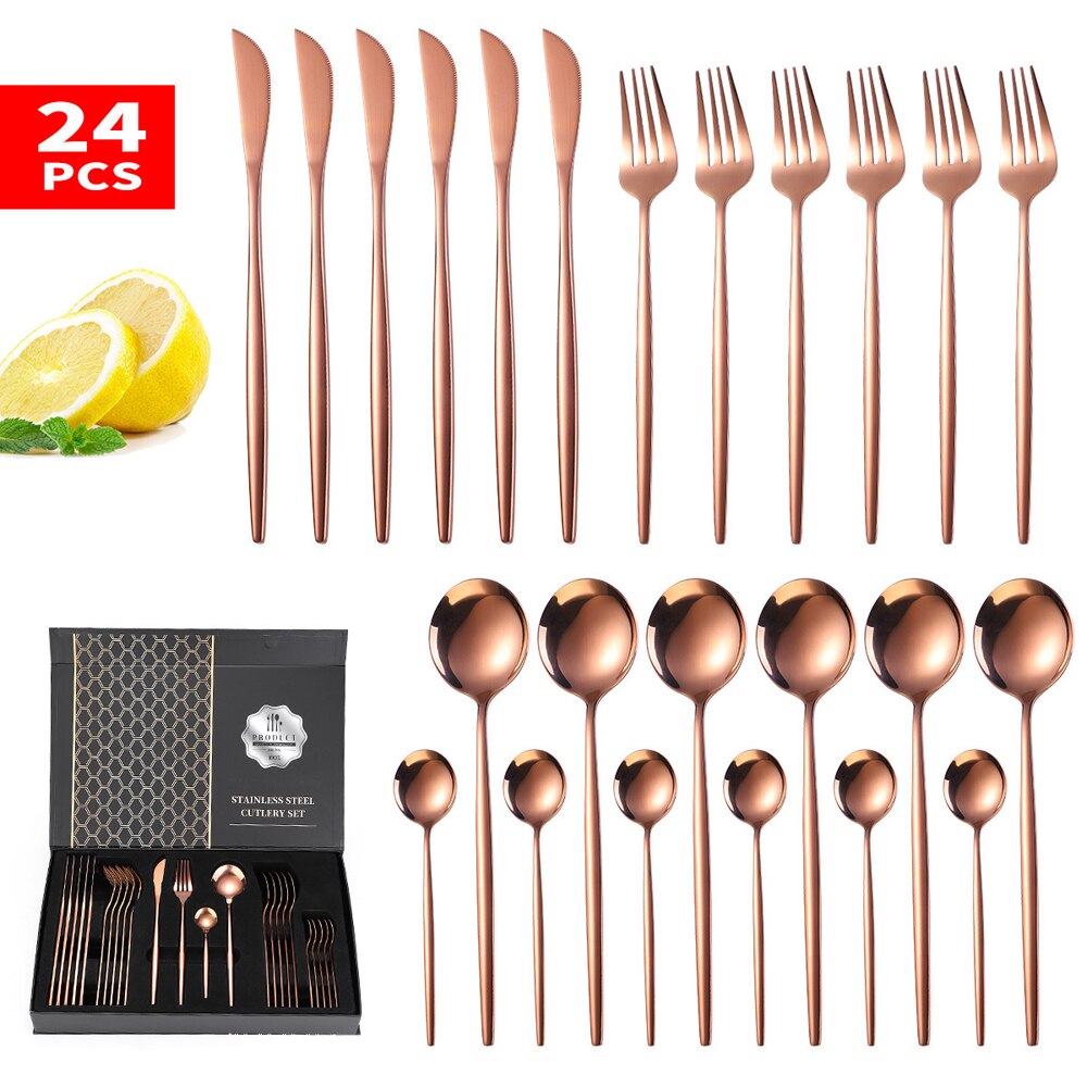 24-Piece Stainless Steel Cutlery Gift Set